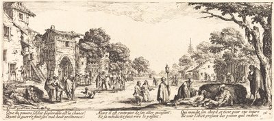Døende soldater ved veikanten av Jacques Callot