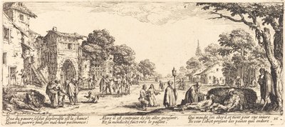 Døende soldater ved veikanten av Jacques Callot
