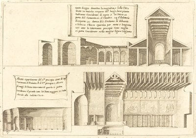 Høyde av kirker inkludert den hellige krybbe av Jacques Callot