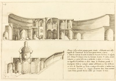 Forhøyning av kapellet for korsoppfinnelsen av Jacques Callot
