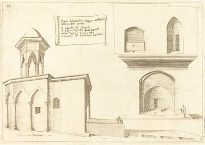 Forhøyning av Den hellige gravs kirke av Jacques Callot