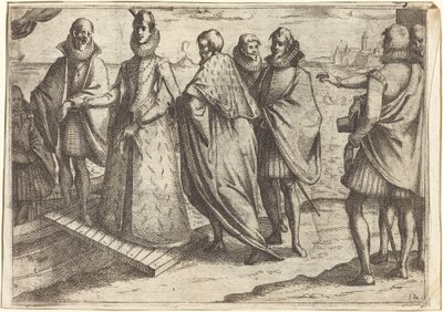 Ombordstigning i Genova [recto] av Jacques Callot
