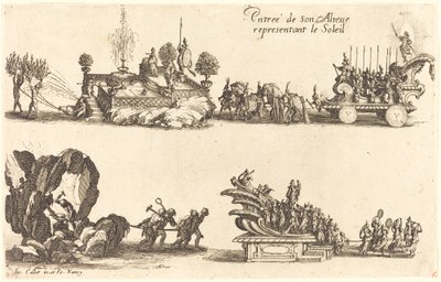 Inntreden av Hans Høyhet, som representerer solen av Jacques Callot