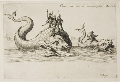 Innføring av Mm. de Vroncourt, Tyllon og Marimont, fra The Combat at the Barrier av Jacques Callot