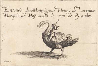 Inntreden av Monseigneur Henry de Lorraine, Marquis de Moy, under navnet Pirandre av Jacques Callot
