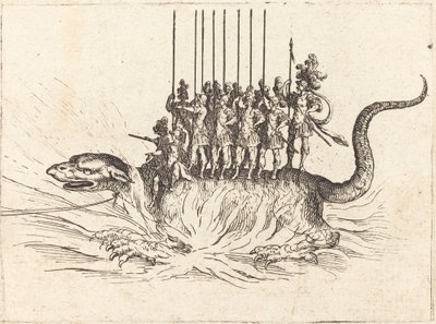 Inntreden av Monseigneur Henry de Lorraine, Marquis de Moy, under navnet Pirandre av Jacques Callot