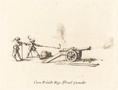 Avfyring av kanonen, 16341635. av Jacques Callot