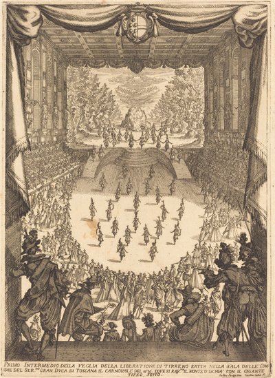 Første intermezzo, 1617. av Jacques Callot