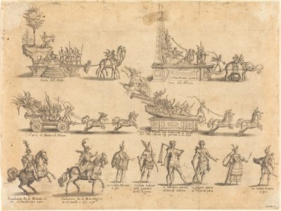 Flyter og deltakere av Jacques Callot