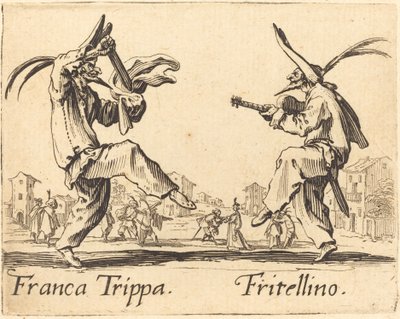 Franca Trippa og Fritellino av Jacques Callot