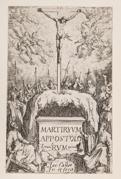 Frontispice; nr. 1 fra apostlenes martyrium av Jacques Callot