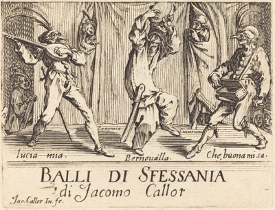Frontispice for "Balli di Sfessania" av Jacques Callot