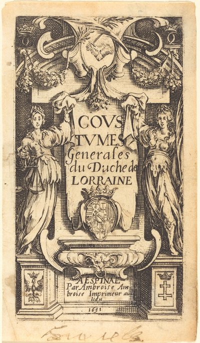 Frontispice for "The Customs of Lorraine" av Jacques Callot