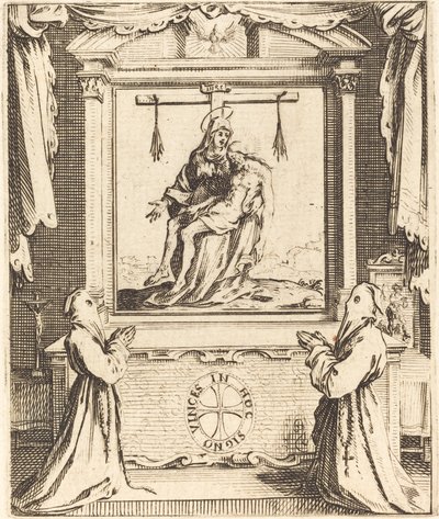 Frontispice for The Order of the White Penitents i Nancy av Jacques Callot