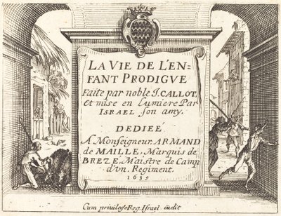 Frontispice for "The Prodigal Son" av Jacques Callot