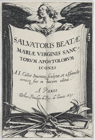 Frontispice fra Les Grands Apôtres (De store apostlene), 1631 av Jacques Callot