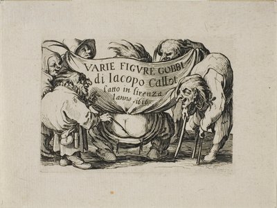 Frontispice, fra Varie Figure Gobbi av Jacques Callot