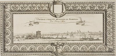 Frontispice, fra forskjellige scener designet i Firenze av Jacques Callot