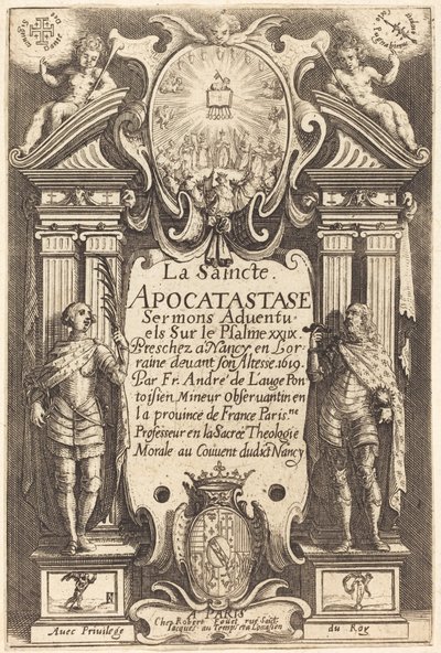 Frontispice av den hellige apocatastase av Jacques Callot