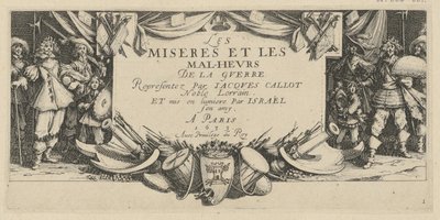 Frontispis, tavle 1 fra serien «Krigens redsler» av Jacques Callot