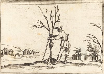 Gartner som beskjærer et tre av Jacques Callot