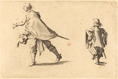 Gentleman and His Page, ca. 1622. av Jacques Callot