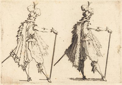 Gentleman with Cane, ca. 1617. av Jacques Callot