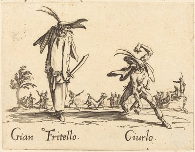 Gian Fritello og Ciurlo, ca. 1622. av Jacques Callot