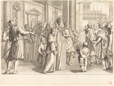 Storhertuginne ved prosesjonen av de unge jentene av Jacques Callot