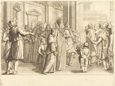 Storhertuginne ved prosesjonen av de unge jentene av Jacques Callot