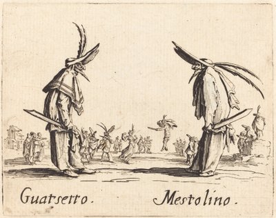 Guatsetto og Mestolino, ca. 1622. av Jacques Callot