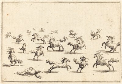 Hester som løper av Jacques Callot