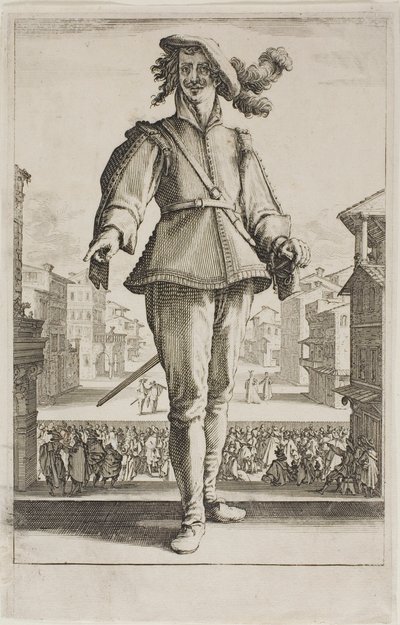 Hunting Birds, fra forskjellige scener designet i Firenze av Jacques Callot