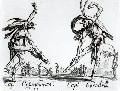 I Balli de Spessanei, eller Den store jakten (gravering) (s/hvitt-bilde) av Jacques Callot
