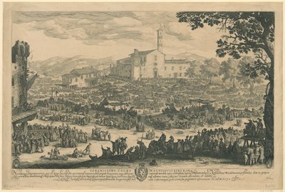 Markedet i Impruneta [florentinsk versjon] av Jacques Callot