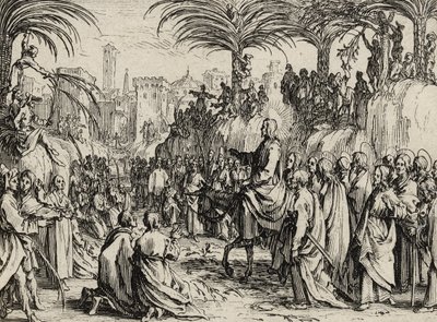 Jesus går inn i Jerusalem, 1635 av Jacques Callot