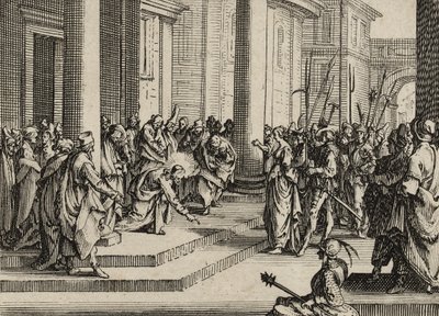 Jesus og utroskapen, 1635 av Jacques Callot