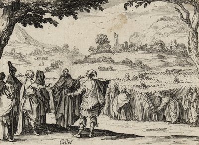 Jesus og fariseerne, 1635 av Jacques Callot