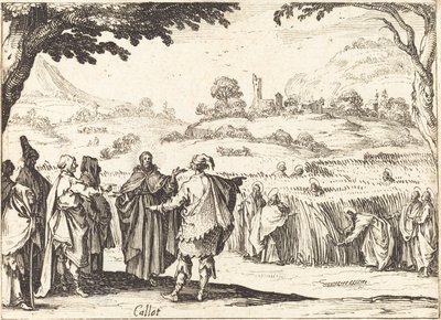 Jesus med fariseerne av Jacques Callot