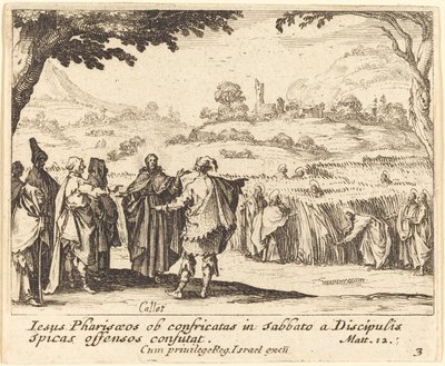 Jesus med fariseerne, 1635. av Jacques Callot