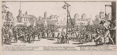 The Strapado, illustrasjon fra The Large Miseries of War av Jacques Callot