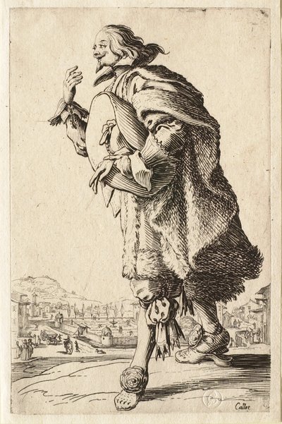 Adelen: Adelsmannen som hilser med hatten under armen av Jacques Callot