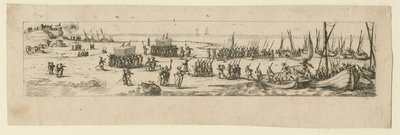 Landing av tropper ved beleiringen av La Rochelle, 1630 av Jacques Callot