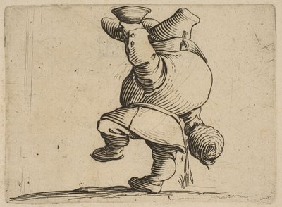 Le Buveur Vu de Dos Drikkeren sett bakfra, fra Varie Figure Gobbi, suite appe..., 1616-22. av Jacques Callot