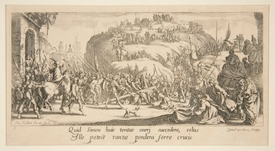 The Carrying of the Cross, fra The Great Passion av Jacques Callot