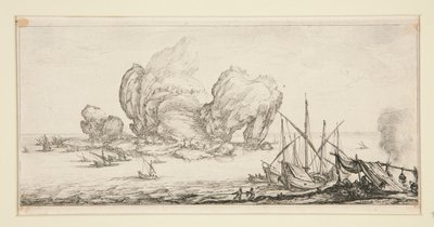 Le grand rocher (Den enorme klippen), fra Landscapes for Giovanni de Medici av Jacques Callot