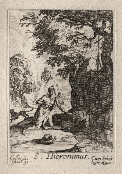 The Penitents: St. Jerome av Jacques Callot