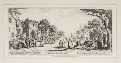 Krigens store elendigheter: N. 16 - De døende ved siden av veiene av Jacques Callot