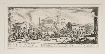 Krigens store elendigheter: nr. 7 - Plyndring og brenning av av Jacques Callot