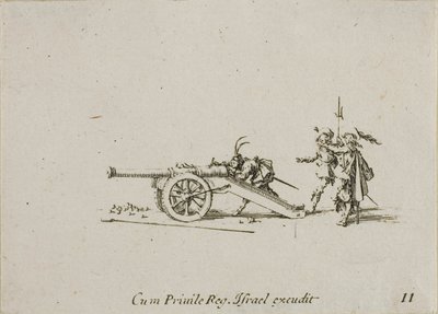 Laster inn Canon, plate elleve fra The Military Exercises av Jacques Callot